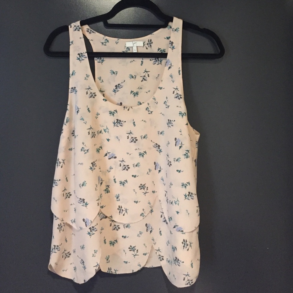Joie Pink Floral Sleeveless Blouse